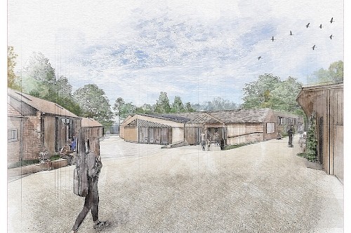 Visualisation of the future of Delapré Abbey stables. Credit - Delapré Abbey Preservation Trust.