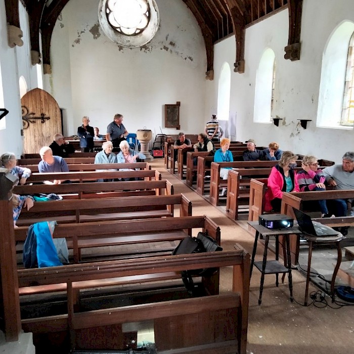DAERA Minister, Edwin Poots MLA, is pictured with Jim Brady, Chair of Caledon Regeneration Partnership, outside the restored Woolstore.