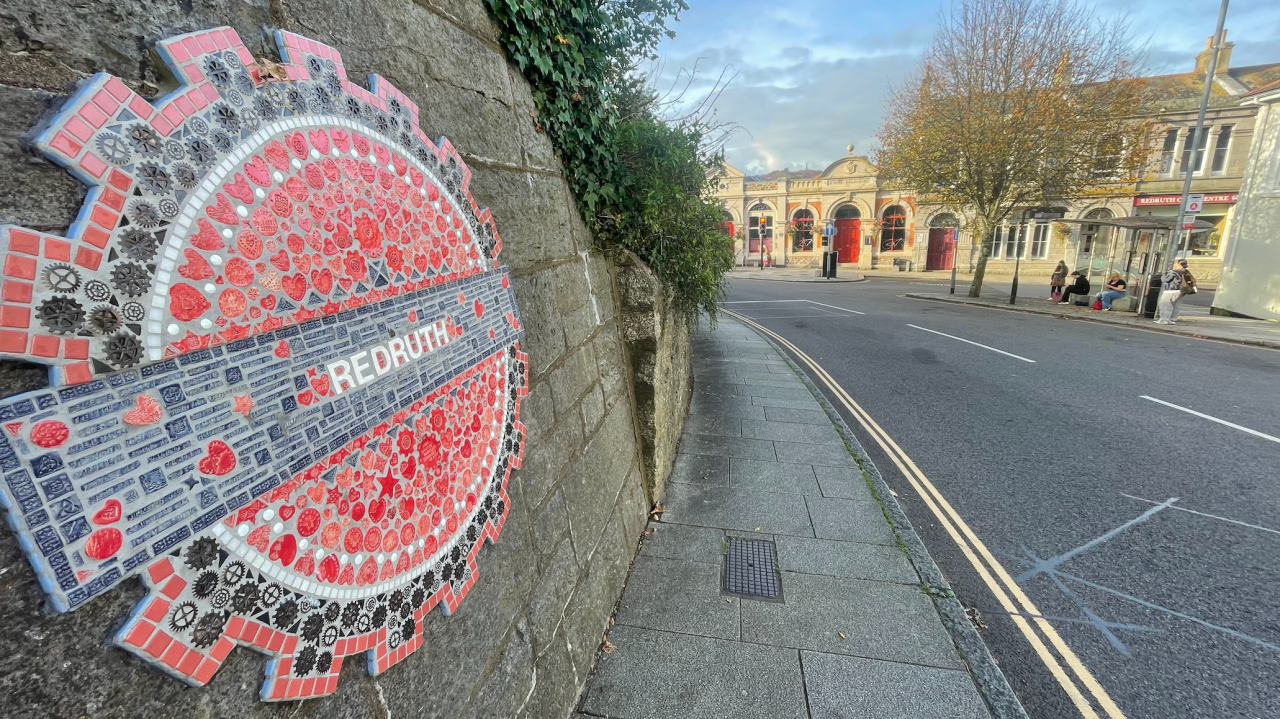 Redruth roundel - delivered by The Ladder with the support of GWR.